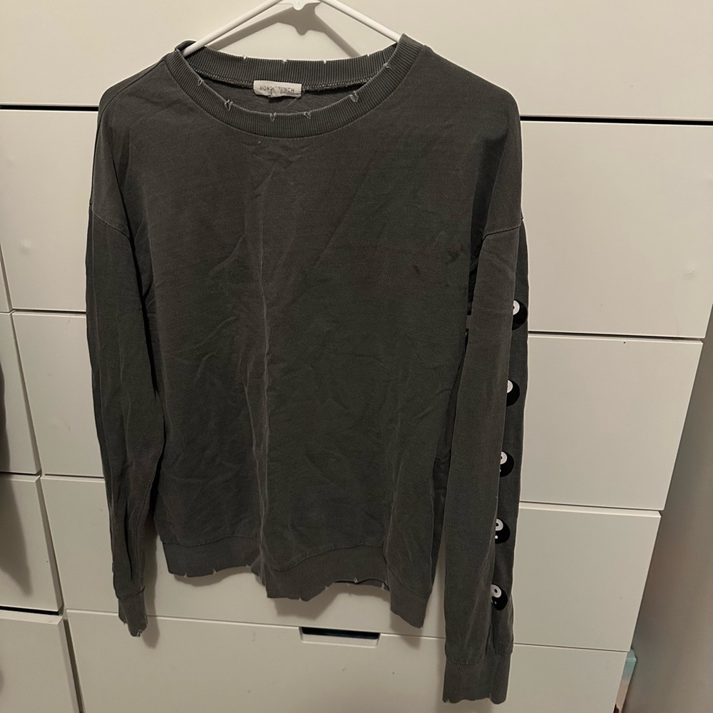 Distressed Yin Yang Long Sleeve